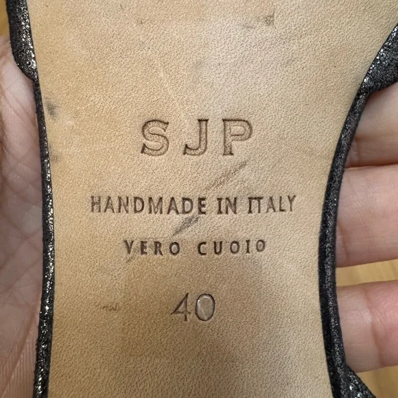 SJP by Sarah Jessica Parker Glitter Slingback Heels - Size 40 (US 9.5) - Picture 5 of 13